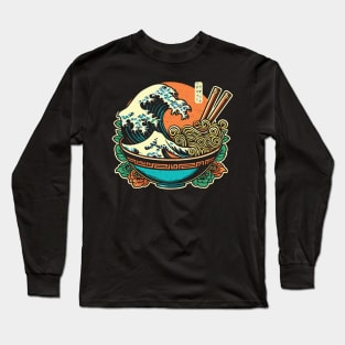 The Great Wave Of Ramen Long Sleeve T-Shirt